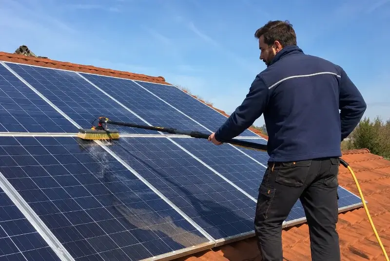 Nettoyage et entretien de panneaux solaires à la Crau