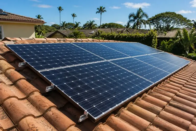 Installation de panneaux solaires à la Crau